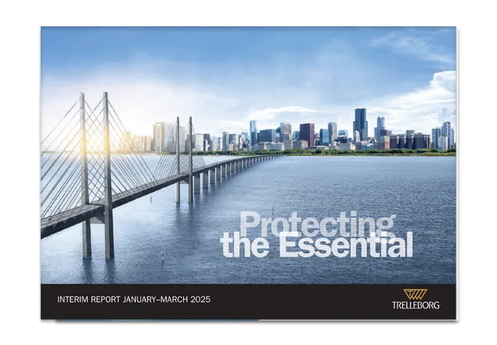 Front page of Trelleborg's interim report