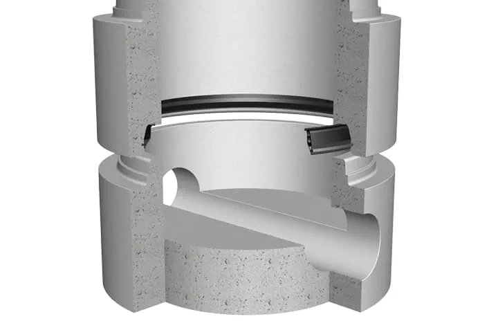 3D Cross section of Trelleborg 160 in a manhole