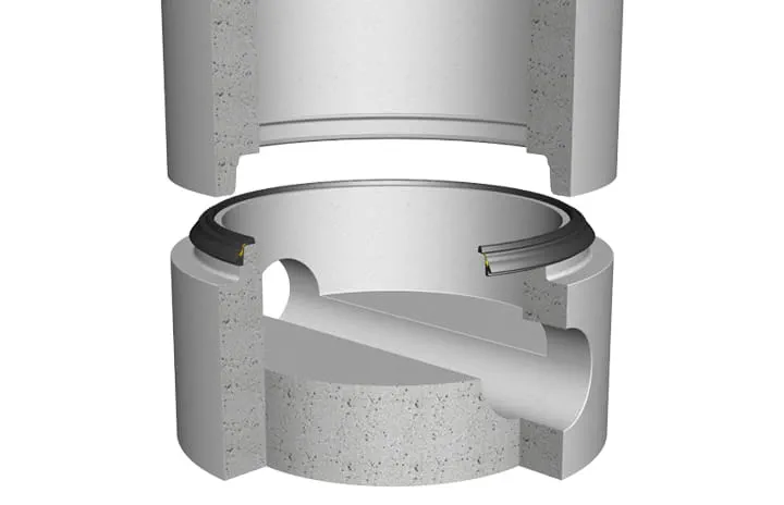 3D Cross section of Trelleborg 171 on a manhole